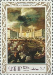 St Mark's Square in Venice; by Monsù Desiderio
