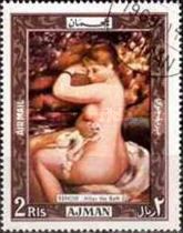 After the bath, by Pierre-Auguste Renoir (1888)