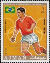 Mané Garrincha, Brazil. Overprinted