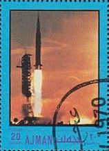 Apollo 8 - Launch, Moon in Background