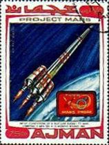 Artist Conception of a Nuclear Rocket to Mars