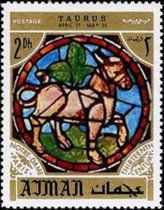 Taurus, Zodiac sign in the Notre Dame Cathedral, Paris