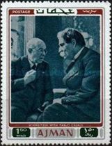 Schweitzer with Pablo Casals