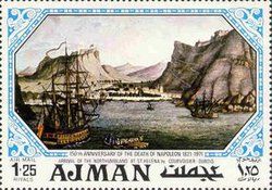 Arrival of the Northumbland at St Helena, Courvoisier-Dubois