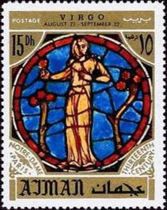 Virgo, Zodiac sign in the Notre Dame Cathedral, Paris