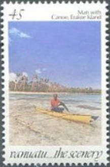 Man in Canoe, Island Erakor