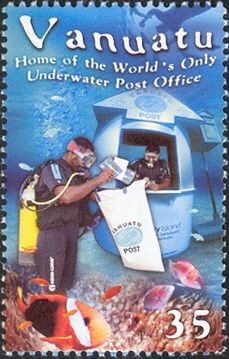 Workers Placing Mail in Bag