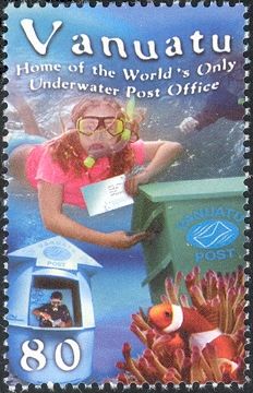 Swimmer Placing Mail in Box