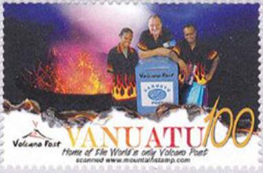 Volcano post office at the Mount Yasur, Tanna