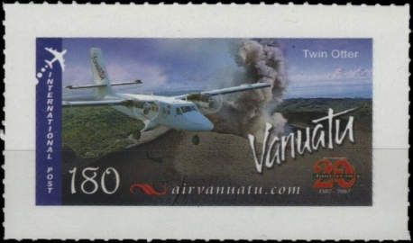 Twin Otter over Volcano