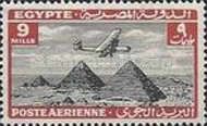 Aircraft flying over the Pyramids of Giza