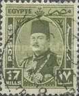 King Farouk with overprint