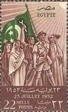 Citizen marching with Flag