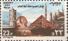 World Tourism Day - Mosque, Sphinx, Pyramid, Church