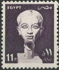Sculpted head of woman