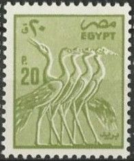 Five wading birds (bas-relief)