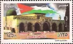 Flag of Palestine and Al-Aqsa Mosque
