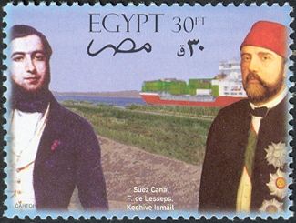 Suez Canal, F.de Lesseps and Khedive Ismail