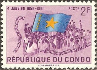 Congolese with national flag