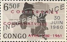 Map of independent Republic of Congo and date '30 Juin 1960'