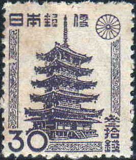 Horyu Temple Pagoda - Ikaruga, Nara Prefecture
