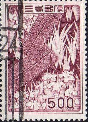Yatsuhashi (Iris and bridge) design after Ogata Kōrin