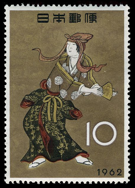 Dancer with Fan; Detail from a Painting by Kanō Naganobu