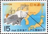 Cable Ship KKD Maru and Map of Japan Sea