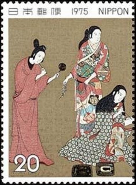 Detail from the Matsuura Shrine Folding Screen (16th cent,)