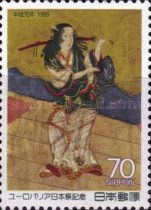 Details of Okuni Theatre (Painting on folding screen)