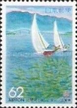 Sailboats at Lake Biwa