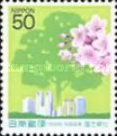 Cherry Blossom and Tokyo Buildings