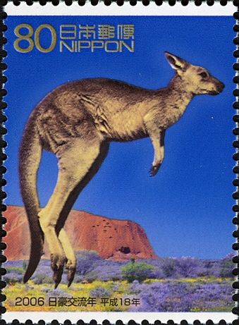 Ayers Rock & Kangaroo