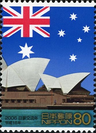 Sydney Opera House & National Flag of Australia 