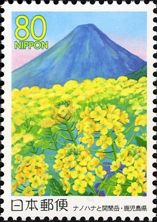 Rapeseeds & Mt. Kaimon - Kagoshima Prefecture