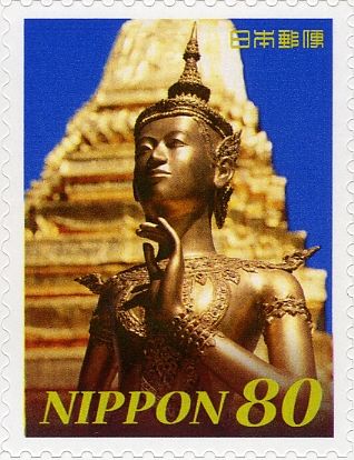 Statue of a kinnara - Wat Phra Kaew Temple, Bangkok