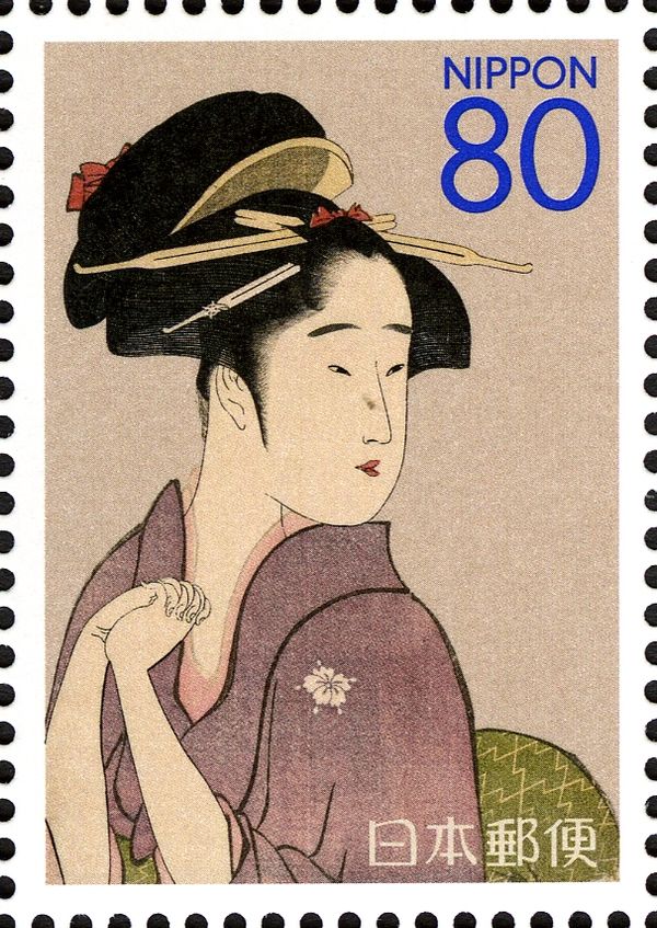 "The Geisha Kamekichi of Sodegaura" by Kitagawa Utamaro