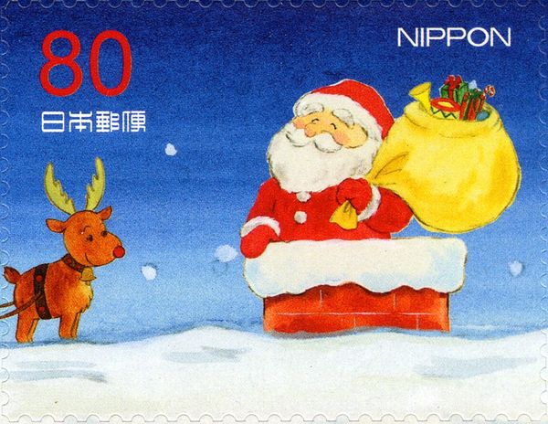 Santa Claus in the chimney