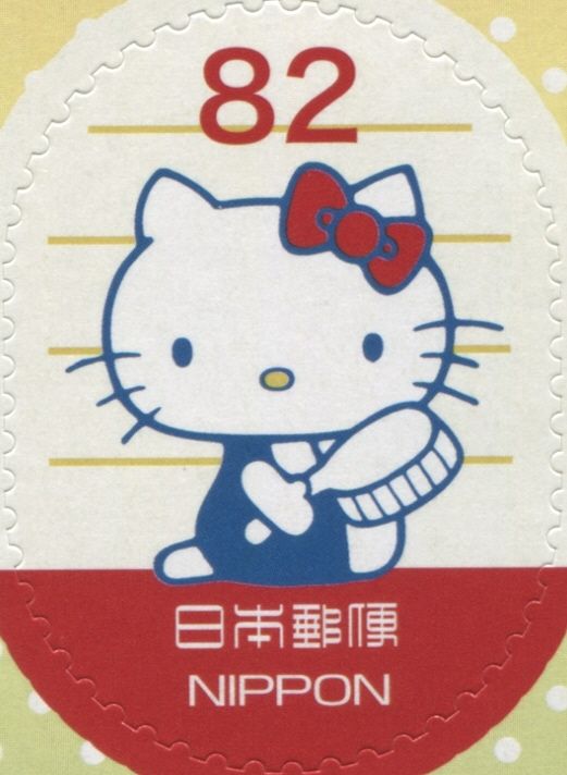HELLO KITTY Holding a Hairbrush