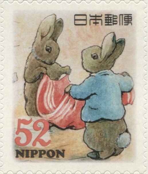 Rabbits Holding Towel (Peter Rabbit Characters)