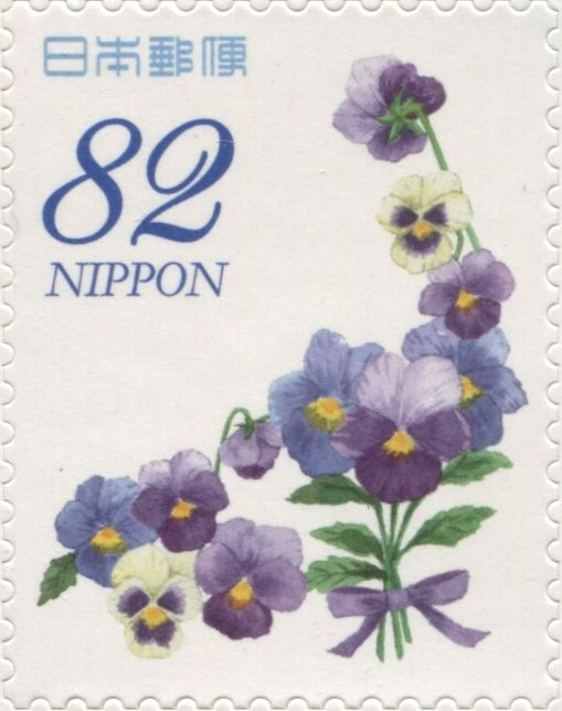 Greeting of pansies