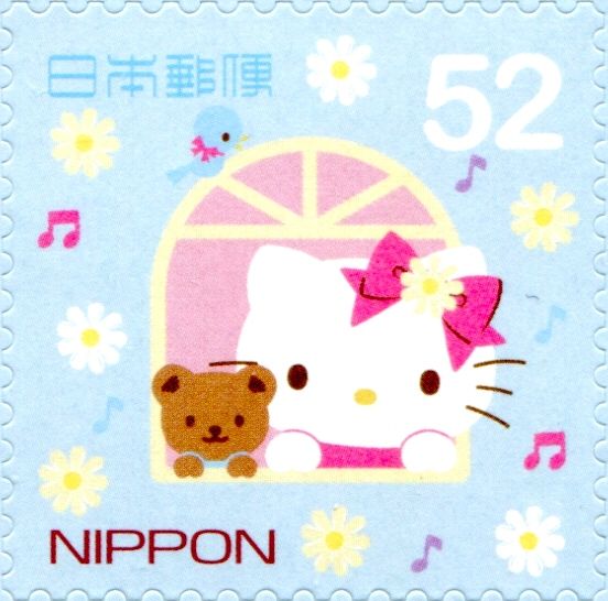 Hello Kitty, Teddy Bear in Window (Sanrio Characters)
