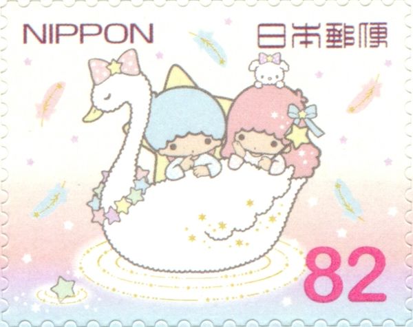 Little Twin Stars on Swan (Sanrio Characters)