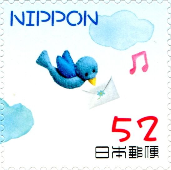Blue Bird with an Envelope