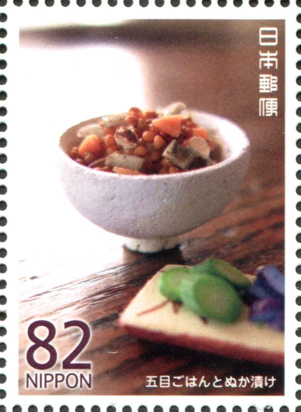 Gomokugohan (Rice Mixture) and Nukazuke Pickles