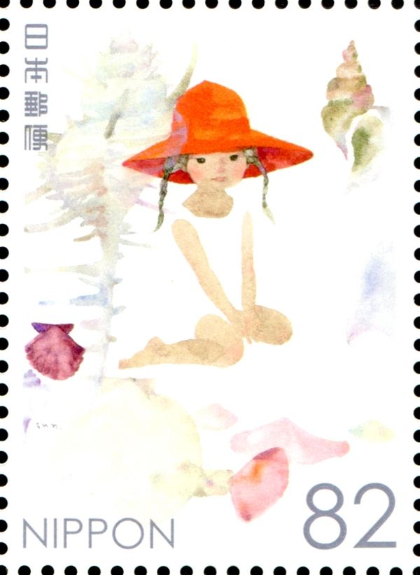 Girl Wearing Red Hat, Sea Shells
