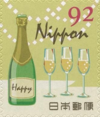 Champagne bottle and glasses