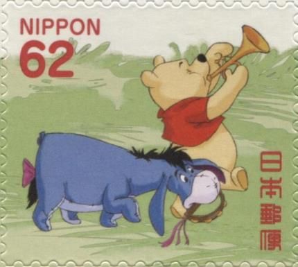 Pooh and Eeyore with Trumpet and Tambourine