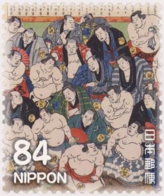 Sumo Wrestling Woodblocks, Utagawa Yoshiiku