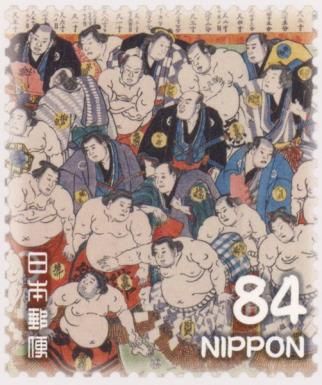 Sumo Wrestling Woodblocks, Utagawa Yoshiiku